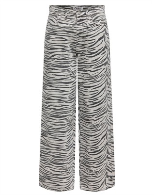 Hope Zebra Wide Denim Jeans